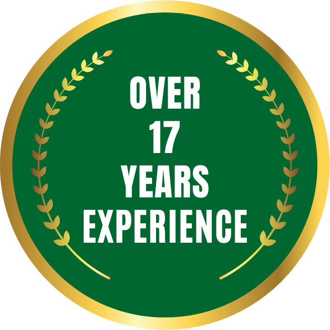 Over 17 Years Experience Badge 2